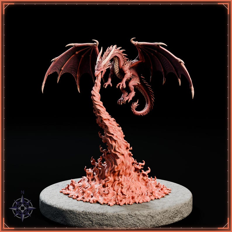 Dragon Trio STL bundle for 3D printing - fantasy statue, image 11 of 13