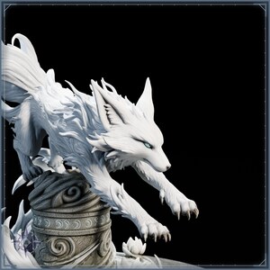 Gale Kitsune STL file for 3D printing - fantasy statue, image 11 of 11