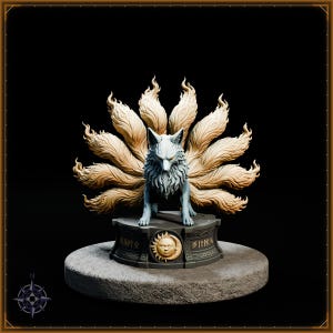 Kitsune STL bundle for 3D printing - fantasy statue, image 5 of 20