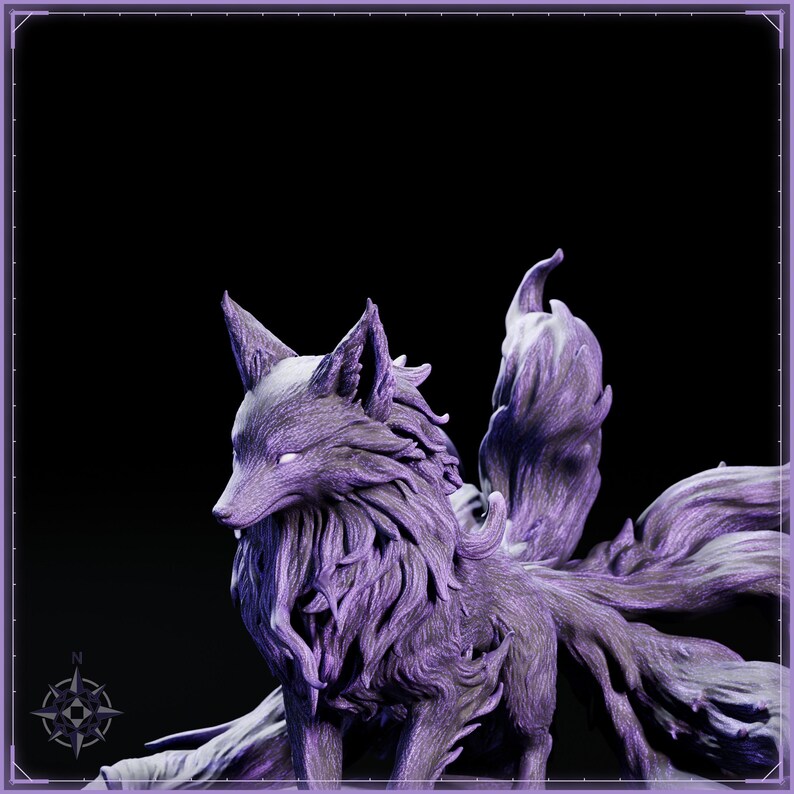 Void Kitsune STL file for 3D printing - fantasy statue, image 10 of 11