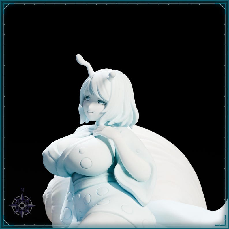 Bubble Snail Maiden STL file for 3D printing - folklore anime girl statue, image 10 of 11