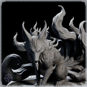 Umbra Kitsune STL file for 3D printing - fantasy statue, image 9 of 11