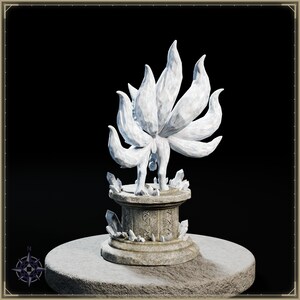 Crystal Kitsune STL file for 3D printing - fantasy statue, image 5 of 11
