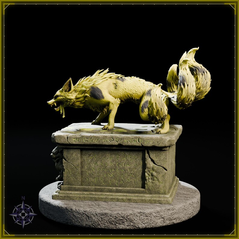 Toxic Kitsune STL file for 3D printing - fantasy statue, image 4 of 11