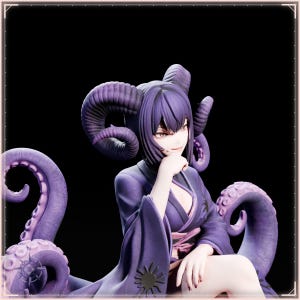 Ushi-Oni Maiden STL file for 3D printing - folklore anime girl statue, image 11 of 11