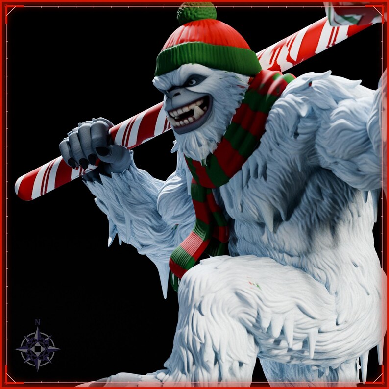 Yeti STL file for 3D printing - fantasy statue, image 10 of 11