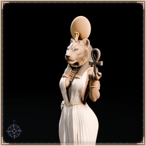 Sekhmet STL file for 3D printing - fantasy statue, image 10 of 11