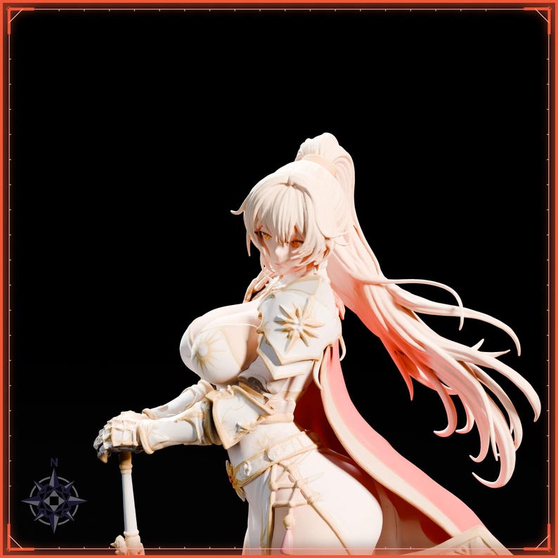 Paladin STL file for 3D printing - fantasy statue, image 10 of 11