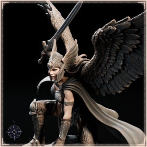 Valkyrie STL file for 3D printing - fantasy statue, image 10 of 11