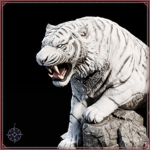White Tiger STL file for 3D printing - fantasy statue, image 10 of 11