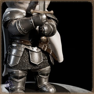 Sir Fluffington Knight Kitten STL file for 3D printing - fantasy statue, image 11 of 11