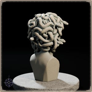 Medusa Bust STL file for 3D printing - fantasy statue, image 7 of 11
