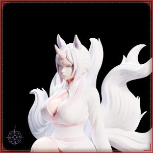 Cloud Horse Maiden STL file for 3D printing - folklore anime girl statue, image 10 of 11
