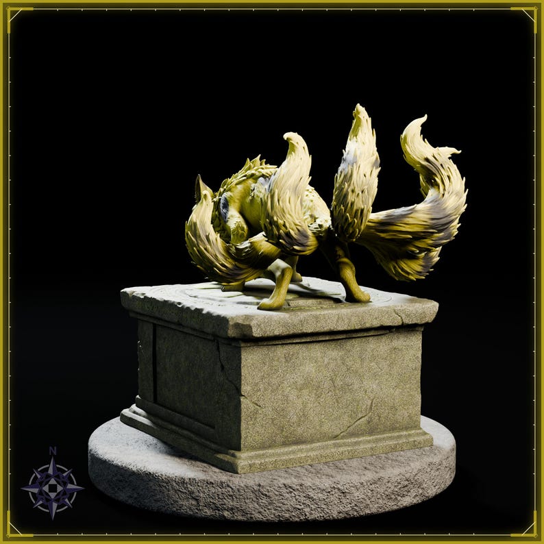Toxic Kitsune STL file for 3D printing - fantasy statue, image 5 of 11
