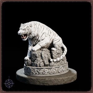 White Tiger STL file for 3D printing - fantasy statue, image 3 of 11