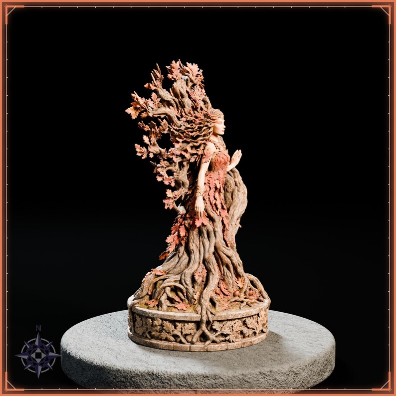 Autumn Spirit STL file for 3D printing - fantasy statue, image 8 of 11