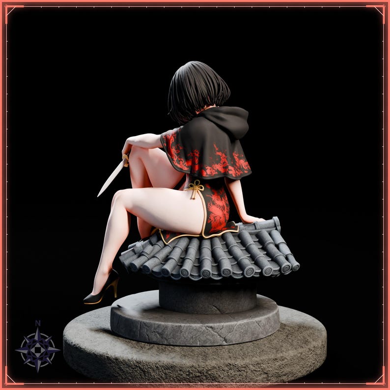 Rogue STL file for 3D printing - fantasy statue, image 6 of 11