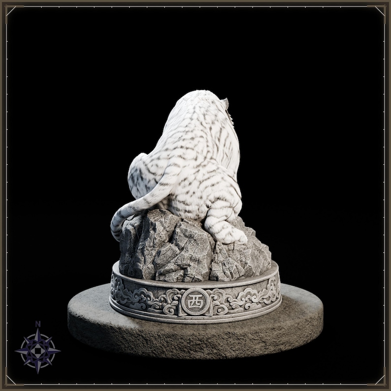 White Tiger STL file for 3D printing - fantasy statue, image 6 of 11