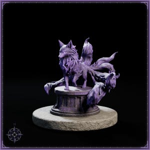 Void Kitsune STL file for 3D printing - fantasy statue, image 3 of 11