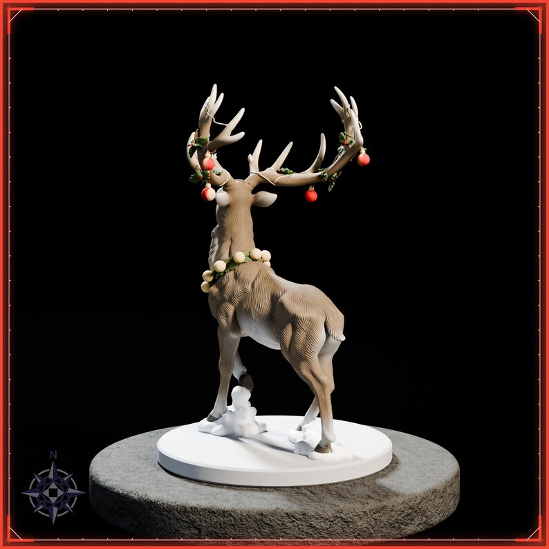 Reindeer STL file for 3D printing - fantasy statue, image 5 of 11
