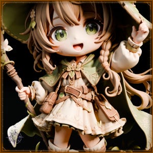 Chibi Companions STL bundle for 3D printing - fantasy statue, image 9 of 20
