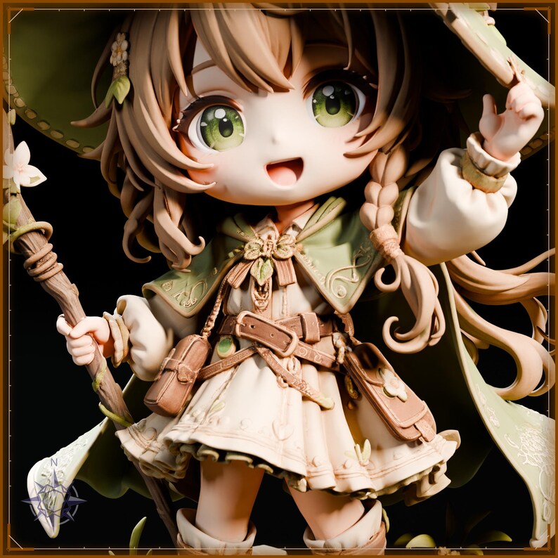 Chibi Companions STL bundle for 3D printing - fantasy statue, image 9 of 20