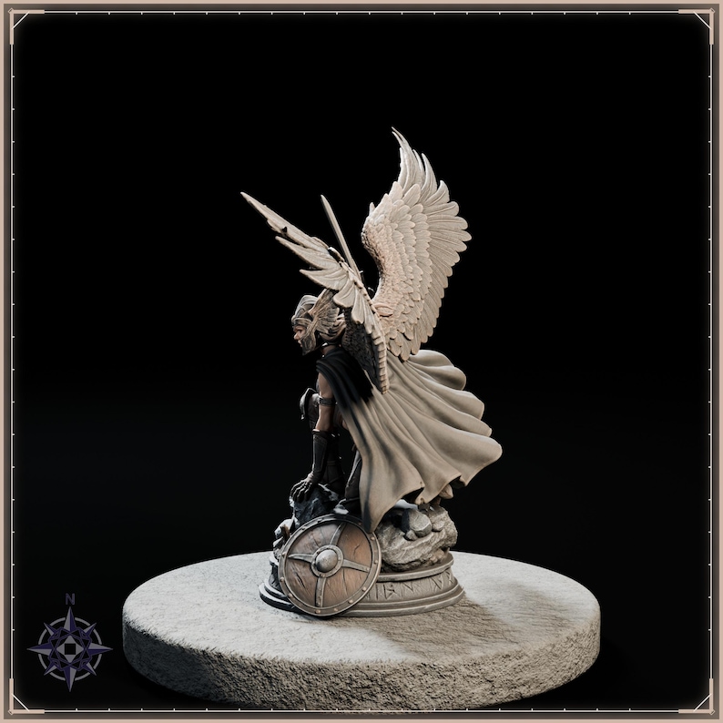 Valkyrie STL file for 3D printing - fantasy statue, image 4 of 11