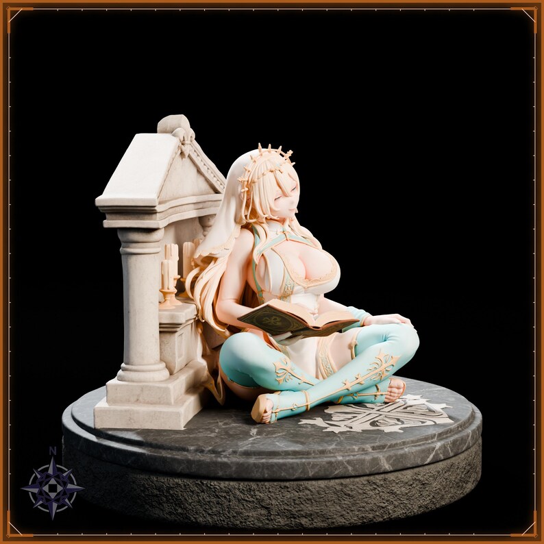 Cleric STL file for 3D printing - fantasy statue, image 8 of 11