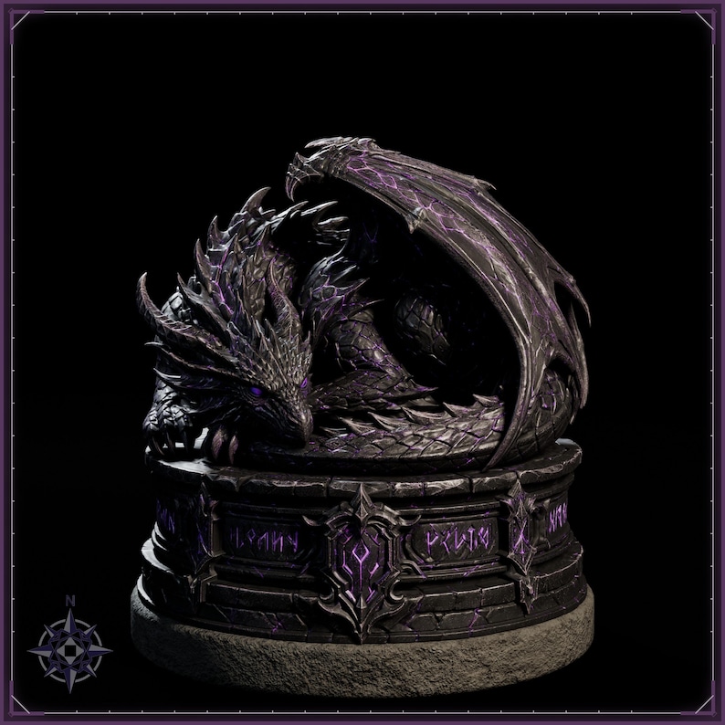 Elemental Dragons STL bundle for 3D printing - fantasy statue, image 11 of 20