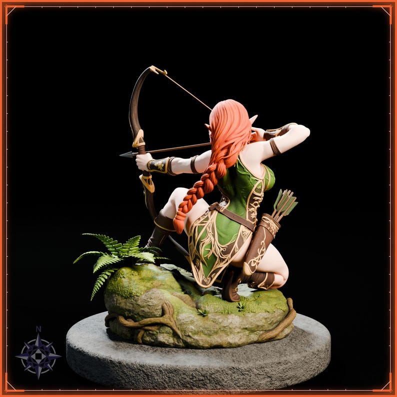 Ranger STL file for 3D printing - fantasy statue, image 6 of 11