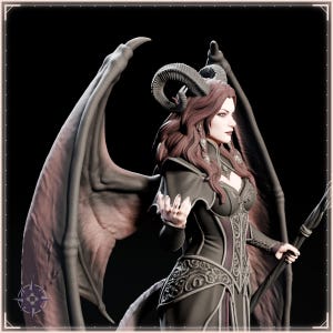 Succubus Sorceress STL file for 3D printing - fantasy statue, image 11 of 11
