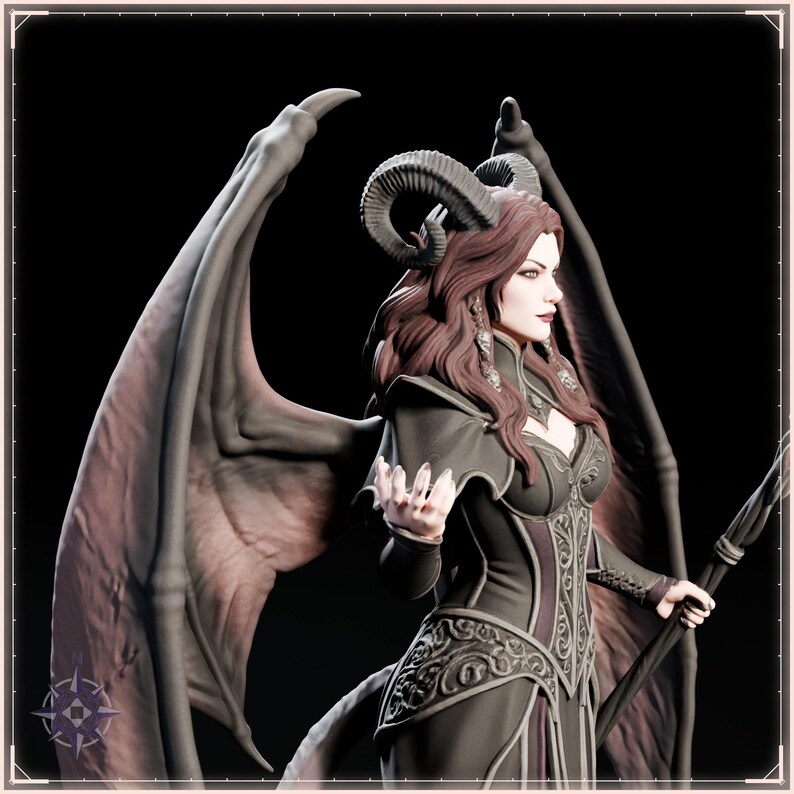 Succubus Sorceress STL file for 3D printing - fantasy statue, image 11 of 11