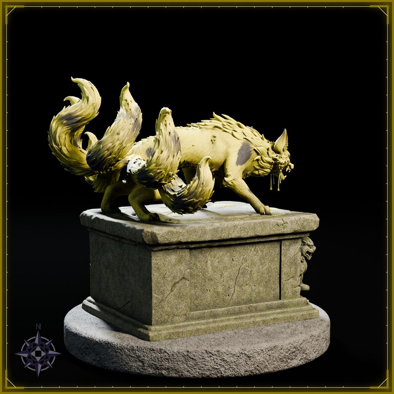 Toxic Kitsune STL file for 3D printing - fantasy statue, image 7 of 11