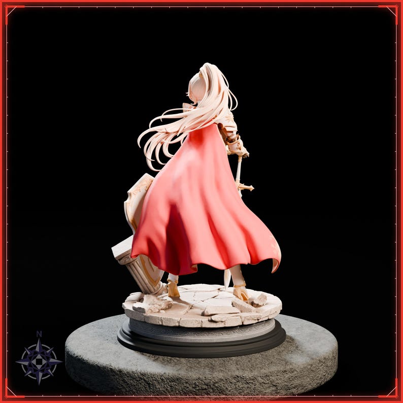 Paladin STL file for 3D printing - fantasy statue, image 6 of 11