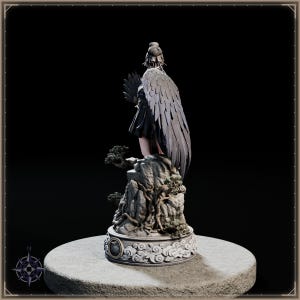 Tengu Girl STL file for 3D printing - fantasy statue, image 7 of 11