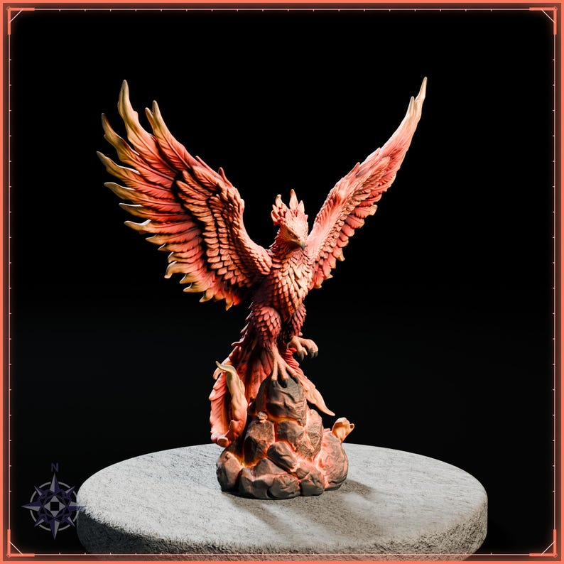Phoenix Rising Statue STL file for 3D printing - fantasy statue, image 8 of 11
