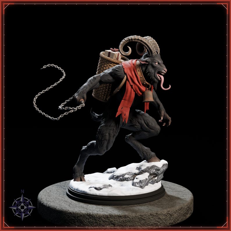 Krampus STL file for 3D printing - fantasy statue, image 8 of 11