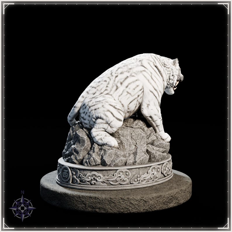 White Tiger STL file for 3D printing - fantasy statue, image 7 of 11