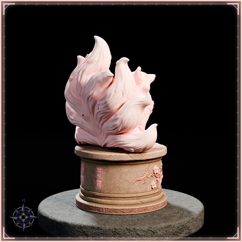 Blossom Kitsune STL file for 3D printing - fantasy statue, image 7 of 11