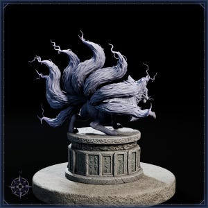 Lightning Kitsune STL file for 3D printing - fantasy statue, image 7 of 11