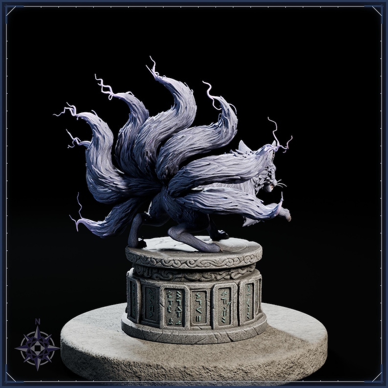Lightning Kitsune STL file for 3D printing - fantasy statue, image 7 of 11