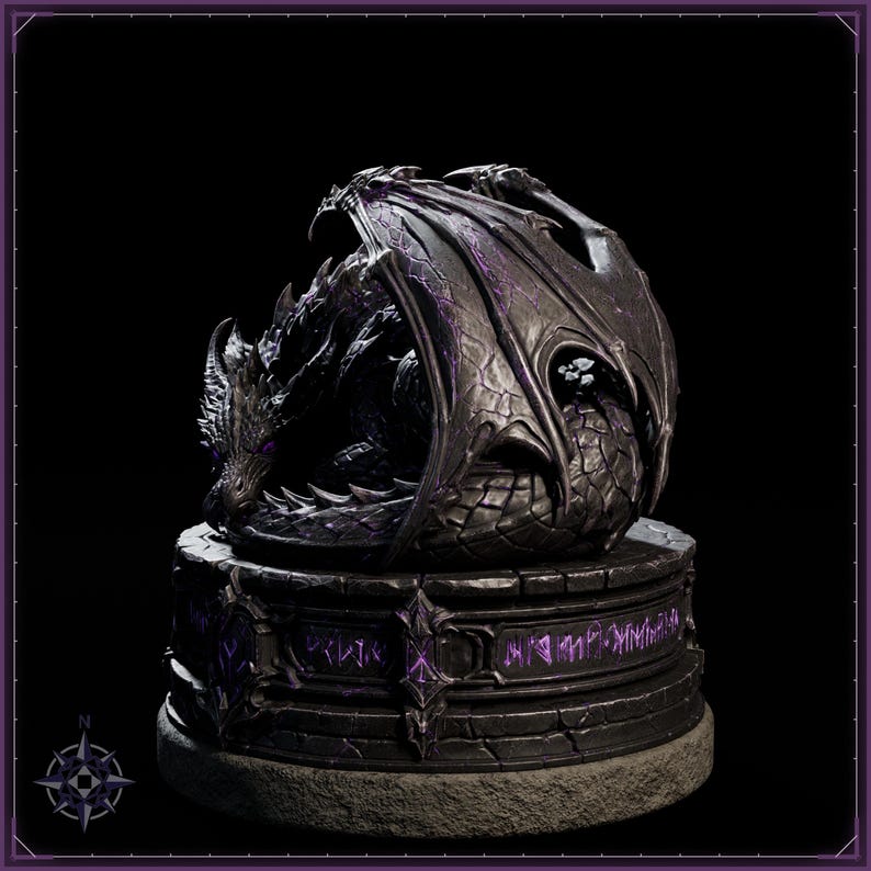 Elemental Dragons STL bundle for 3D printing - fantasy statue, image 12 of 20