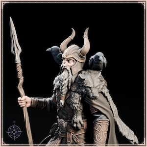 Odin STL file for 3D printing - fantasy statue, image 10 of 11