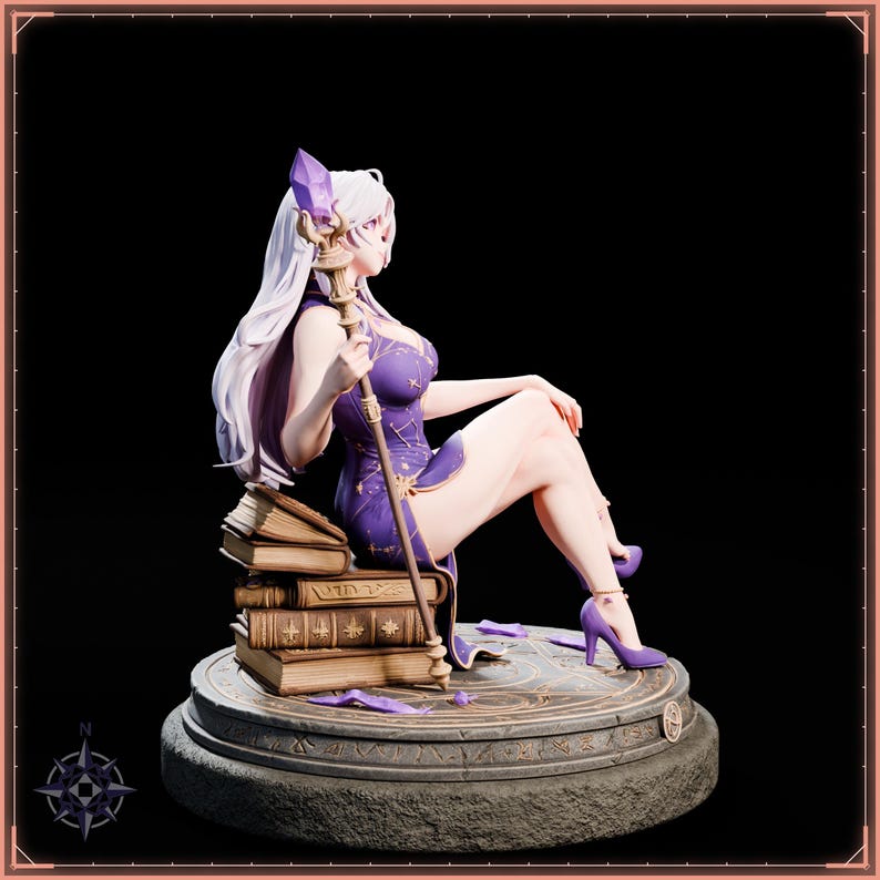 Sorceress STL file for 3D printing - fantasy statue, image 8 of 11