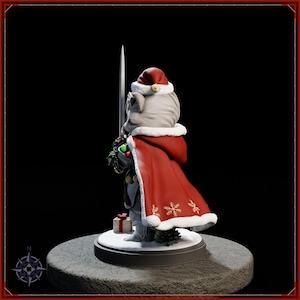 Sir Fluffington Christmas STL file for 3D printing - fantasy statue, image 4 of 11