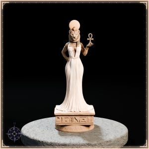 Sekhmet STL file for 3D printing - fantasy statue, image 2 of 11