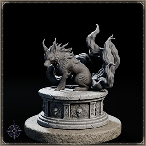 Umbra Kitsune STL file for 3D printing - fantasy statue, image 3 of 11