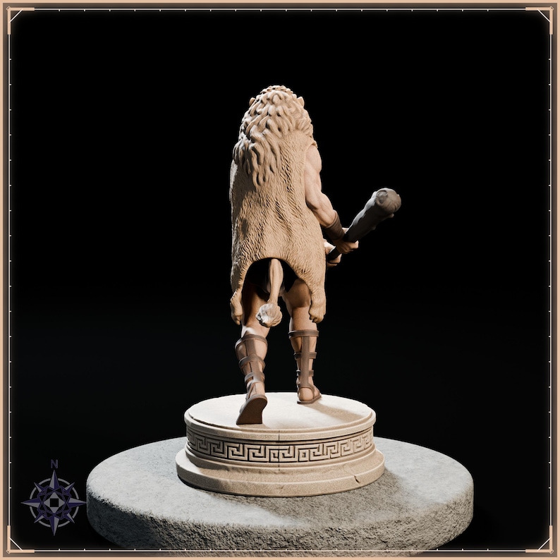 Hercules STL file for 3D printing - fantasy statue, image 6 of 11