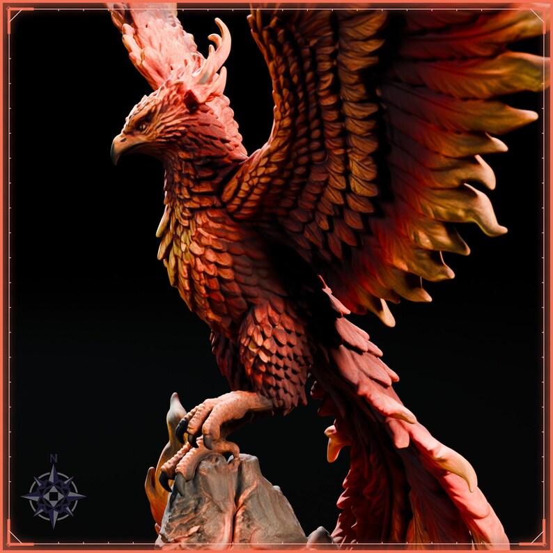 Phoenix Rising Statue STL file for 3D printing - fantasy statue, image 10 of 11