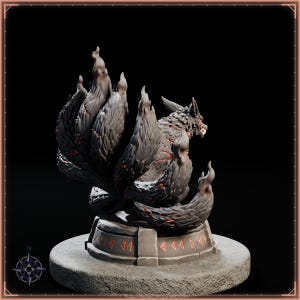 Demon Fox Spirit STL file for 3D printing - fantasy statue, image 7 of 11